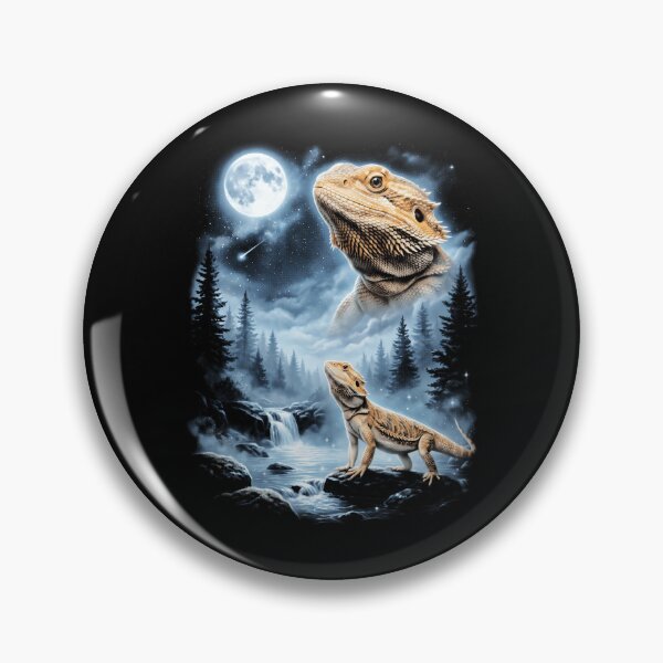 Item preview, Bearded Dragon Howling At Moon 90'S Retro Lizard designed and sold by AAlyeldin.