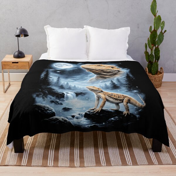 Item preview, Bearded Dragon Howling At Moon 90'S Retro Lizard designed and sold by AAlyeldin.