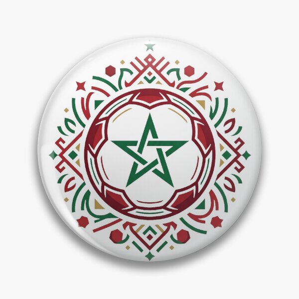 Item preview, Moroccan Soccer Star – Moroccan Flag Football Design designed and sold by Inspilens.
