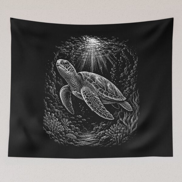Item preview, Sea Turtle Ocean Wildlife | Underwater Sea Turtle | Sea Turtle Nautical Art  designed and sold by SOUFIANE1991.