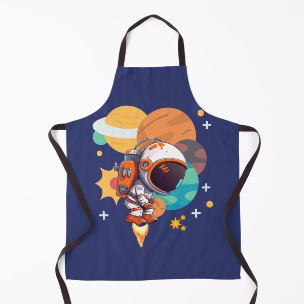 Item preview, Kawaii Astronaut Flying Among Colorful Cartoon Planets designed and sold by Szpaku desart .