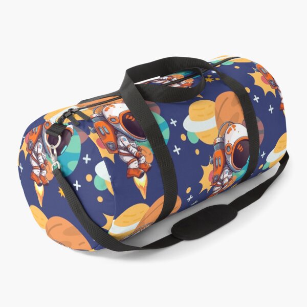 Item preview, Kawaii Astronaut Flying Among Colorful Cartoon Planets designed and sold by Szpaku desart .