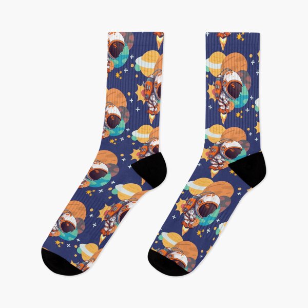 Item preview, Kawaii Astronaut Flying Among Colorful Cartoon Planets designed and sold by Szpaku desart .