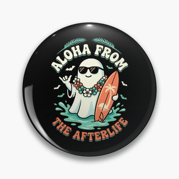 Item preview, Aloha From The Afterlife Funny Ghost Surf Summerween designed and sold by AAlyeldin.