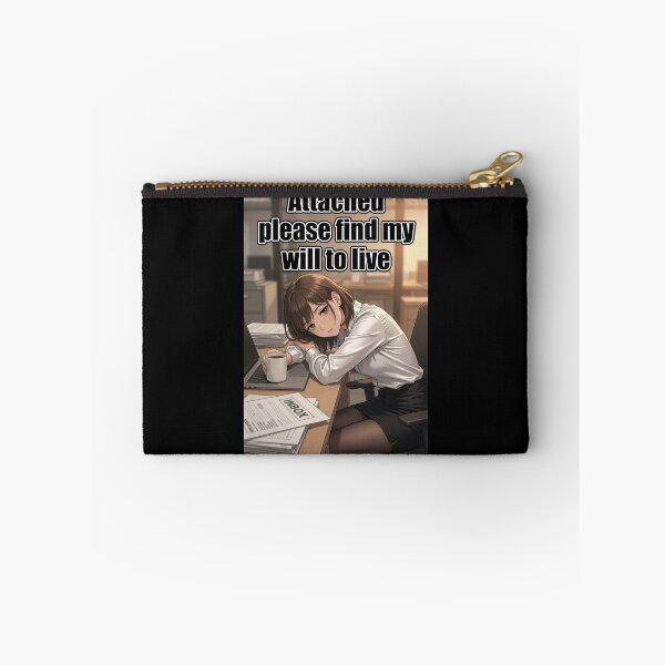 Item preview, Attached Please Find My Will To Live | Funny Office Email Burnout Anime Meme designed and sold by Amber Sky Creations.