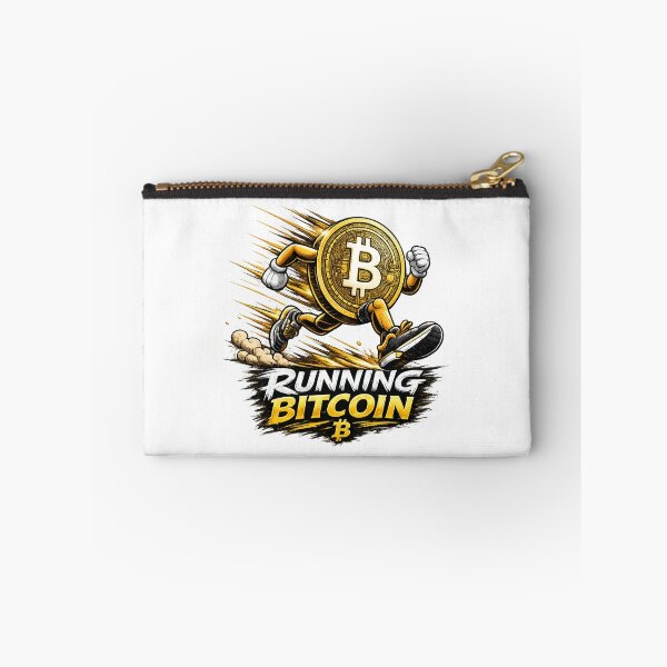 Item preview, Running Bitcoin Coin Comic Mascot designed and sold by tawscolors.