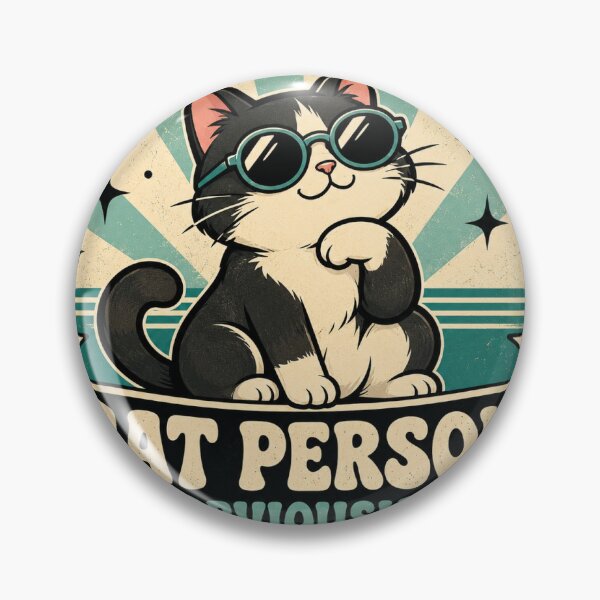 Item preview, Cat Person Obviously Funny Cat Sticker designed and sold by RedRubyBubble.