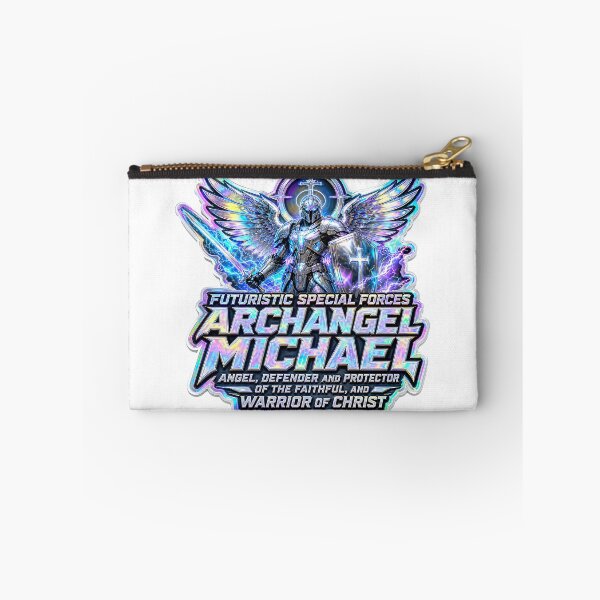 Item preview, Holographic Futuristic Special Forces Archangel Michael – Defender of Faith | Warrior of Light Christian Angel Art designed and sold by DesignsByLitz.