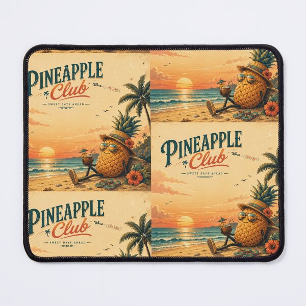 Item preview, Pineapple Club | Sweet Days Ahead | Retro Tropical Summer Beach Graphic Tee designed and sold by Genesis-Ink.