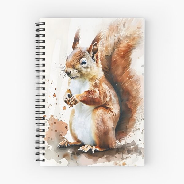 Item preview, Cute Red Squirrel Watercolor Splash Art - Woodland Animal Cottagecore designed and sold by By Nayla.