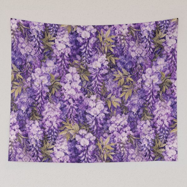 Item preview, Wisteria Maximalist Dense No Background Seamless Pattern designed and sold by Inkworksbyshery.