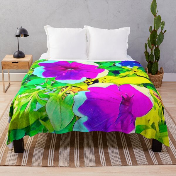 Item preview, Impressionist Magenta Petunia Flower Summer Garden Digital Painting designed and sold by BalkanBloom.