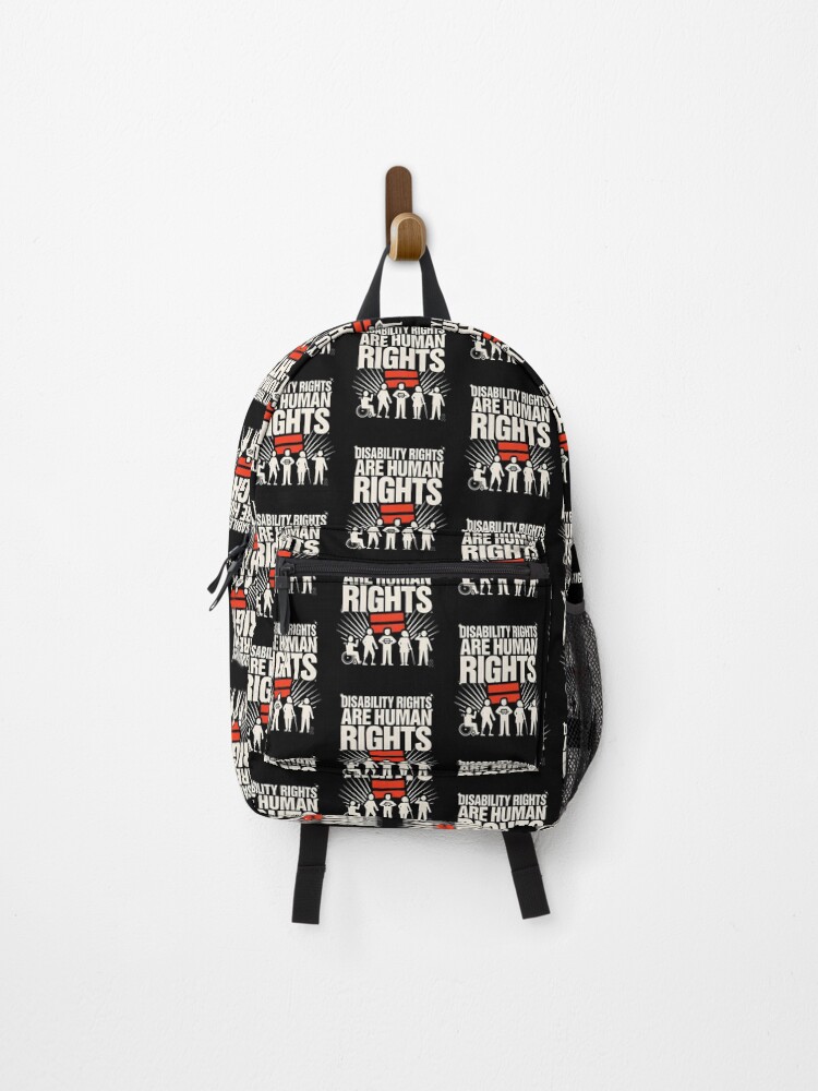 Thumbnail 1 of 3, Backpack, Disability Rights Are Human Rights Human Rights Equality Statement designed and sold by Redgiant87x.