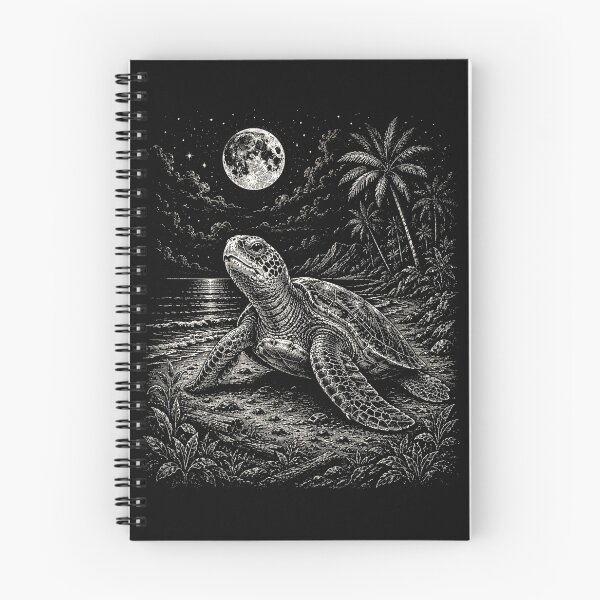 Item preview, Sea Turtle Ocean Wildlife | Sea Turtle Under the Full Moon | Sea Turtle Nautical Art  designed and sold by SOUFIANE1991.
