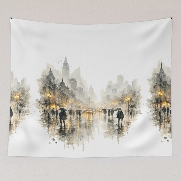 Item preview, City in rain designed and sold by Uday-kala.