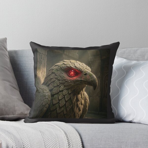 Item preview, Antique Mythic Eagle Relic with Flickering Fire Ruby Eye Wall Art Design designed and sold by TaBogroupsRed.