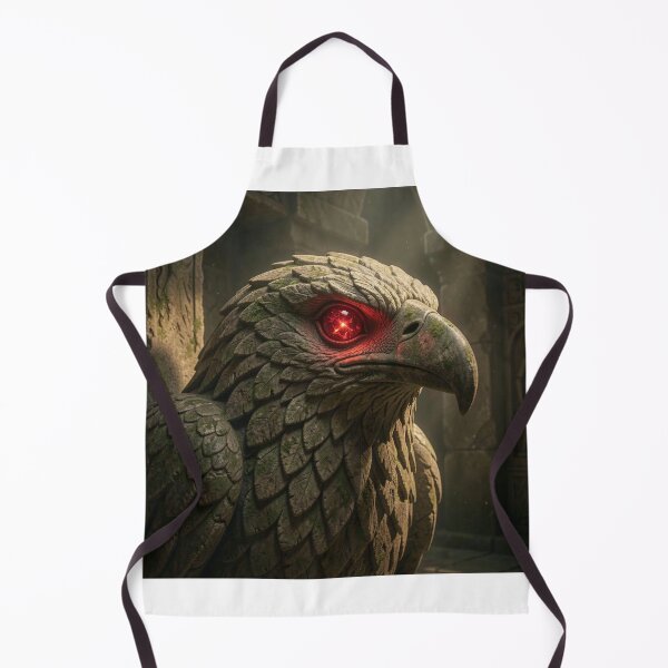 Item preview, Antique Mythic Eagle Relic with Flickering Fire Ruby Eye Wall Art Design designed and sold by TaBogroupsRed.