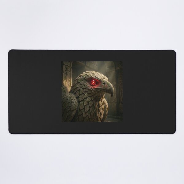 Item preview, Antique Mythic Eagle Relic with Flickering Fire Ruby Eye Wall Art Design designed and sold by TaBogroupsRed.