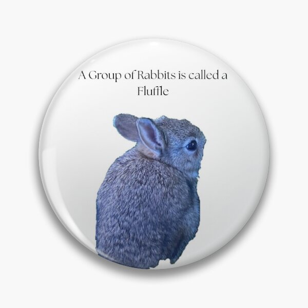 Item preview, A Groups of Rabbits is Called a Fluffle fun fact design designed and sold by ForestedDesigns.