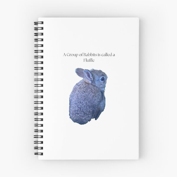 Item preview, A Groups of Rabbits is Called a Fluffle fun fact design designed and sold by ForestedDesigns.