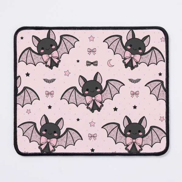Item preview, Cute Kawaii Pink Bat Halloween Pattern designed and sold by KelliesGrafix.