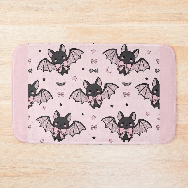 Item preview, Cute Kawaii Pink Bat Halloween Pattern designed and sold by KelliesGrafix.