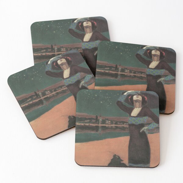 Item preview, Géza Faragó Woman with cat designed and sold by Vintage Designs +.
