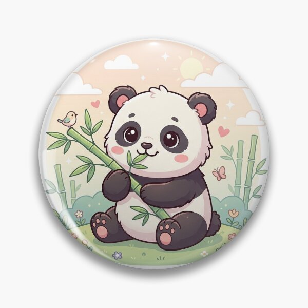 Item preview, Cute Cartoon Panda Eating Stalk of Bamboo designed and sold by NithskeBR.