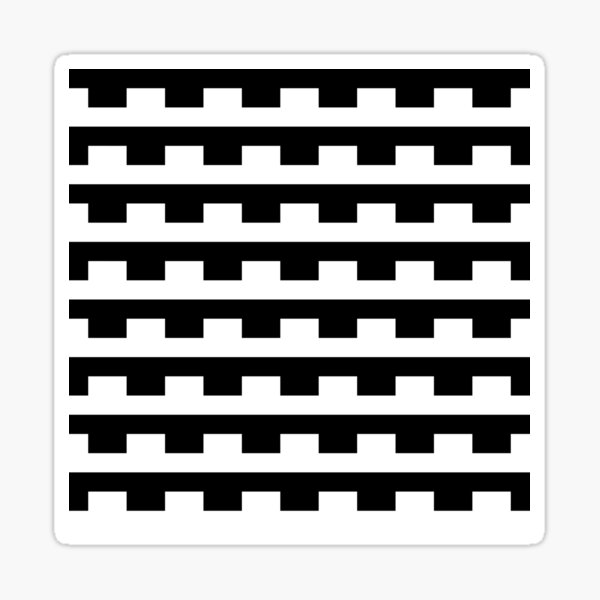BW Tessellation 5 2 Sticker