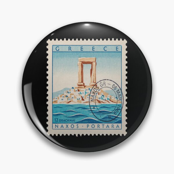 Item preview, Naxos Greece Portara Chora Aegean Postage Stamp Sticker designed and sold by stickercuffs.
