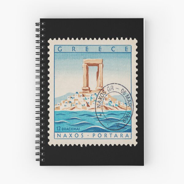 Item preview, Naxos Greece Portara Chora Aegean Postage Stamp Sticker designed and sold by stickercuffs.
