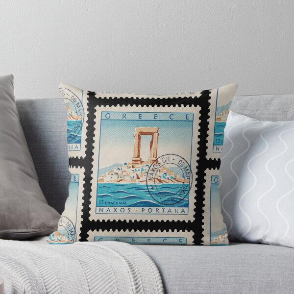 Item preview, Naxos Greece Portara Chora Aegean Postage Stamp Sticker designed and sold by stickercuffs.