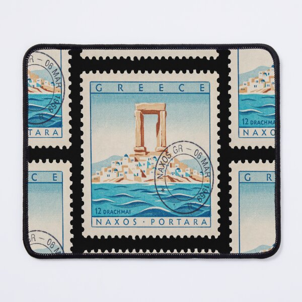 Item preview, Naxos Greece Portara Chora Aegean Postage Stamp Sticker designed and sold by stickercuffs.