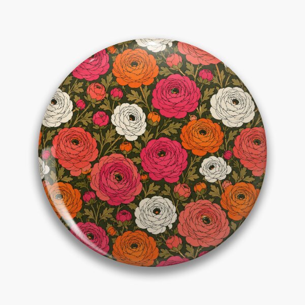 Item preview, Ranunculus Bold Flat Graphic Mod Seamless Pattern designed and sold by Inkworksbyshery.