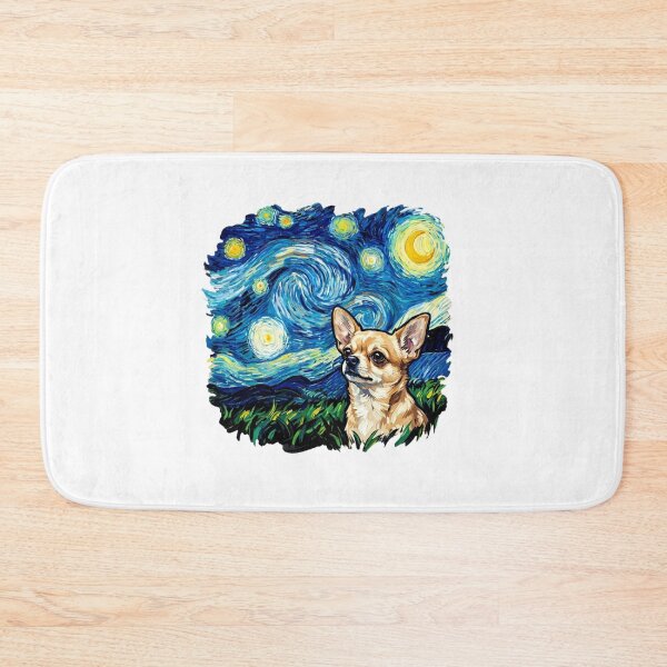 Item preview, Chihuahua Starry Night Swirling Sky Oil Painting designed and sold by SiarheiYur.