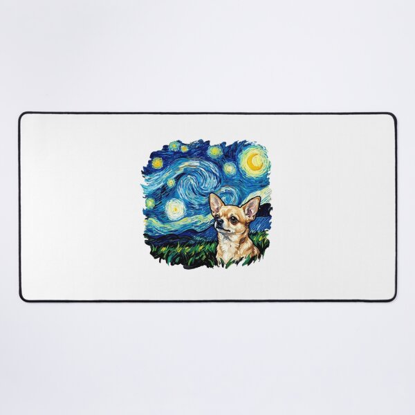 Item preview, Chihuahua Starry Night Swirling Sky Oil Painting designed and sold by SiarheiYur.