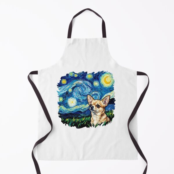 Item preview, Chihuahua Starry Night Swirling Sky Oil Painting designed and sold by SiarheiYur.