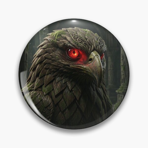 Item preview, Eldritch Sorcery Ancient Eagle Sculpture Embedded with Glowing Red Jewel designed and sold by TaBogroupsRed.