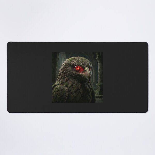 Item preview, Eldritch Sorcery Ancient Eagle Sculpture Embedded with Glowing Red Jewel designed and sold by TaBogroupsRed.