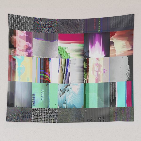 Item preview, Failure to Load Dark Glitch Art Abstract Grid Synthwave Aesthetic Design designed and sold by Terry Bain.