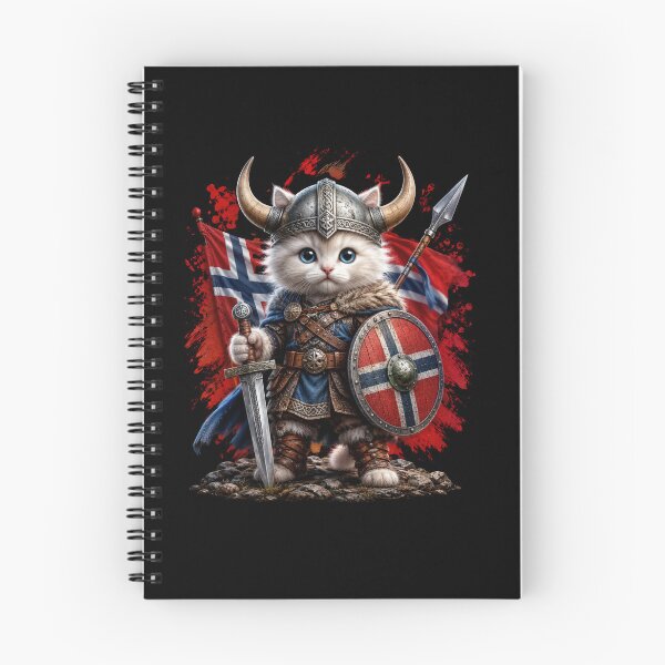 Item preview, Cute Norwegian Cat Viking Warrior Norway Flag Pride Graphic T-Shirt | Nordic Cat Lover Gift designed and sold by Trendably.