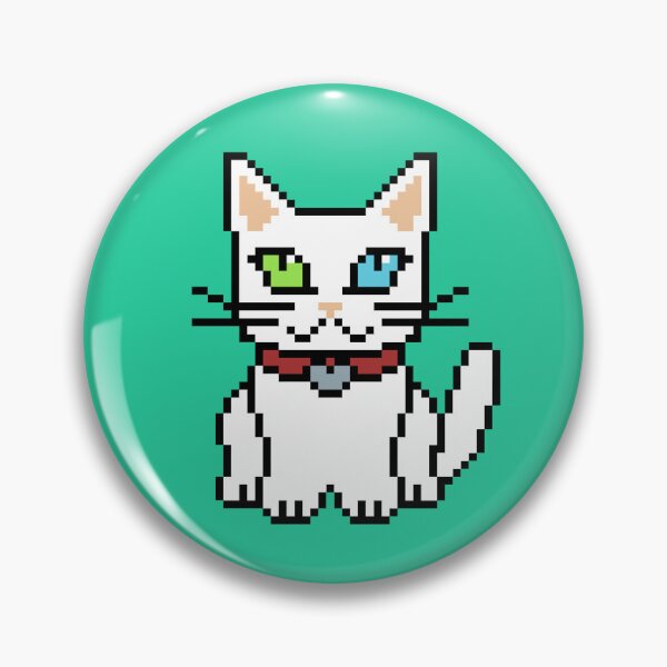 Item preview, Cute Pixel Art White Cat | Retro 8-Bit Pixel Art designed and sold by OpenTabsDesigns.