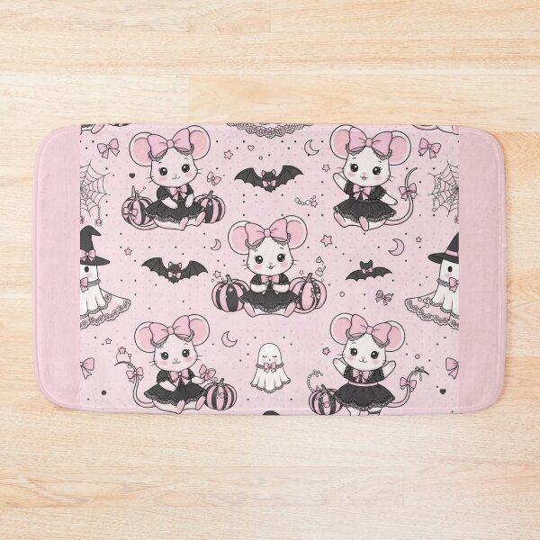 Item preview, Cute Kawaii Pink Mouse Halloween Pattern designed and sold by KelliesGrafix.