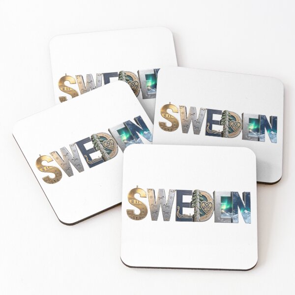 Item preview, Sweden Landmark Typography – Scandinavian Travel Design designed and sold by VladisWorld.