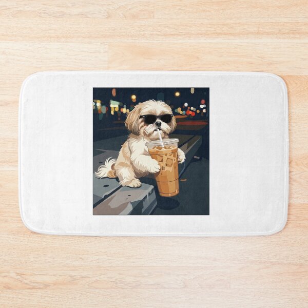 Item preview, Cool Dog Sunglasses Iced Coffee Night Vibes designed and sold by SiarheiYur.