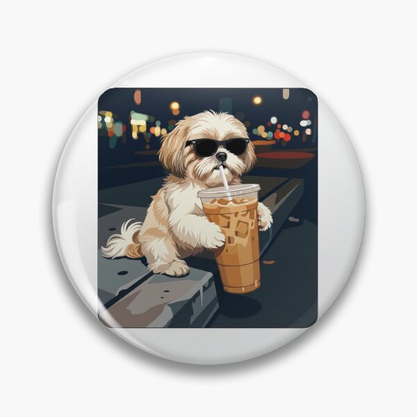 Item preview, Cool Dog Sunglasses Iced Coffee Night Vibes designed and sold by SiarheiYur.