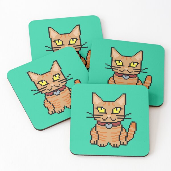 Item preview, Cute Art Pixel Orange Cat | Retro 8-Bit Pixel Art designed and sold by OpenTabsDesigns.