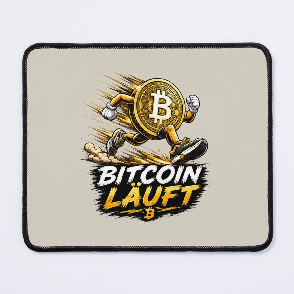 Artikelvorschau, Bitcoin Läuft Rennende Münze Cartoon entworfen und verkauft von tawscolors.