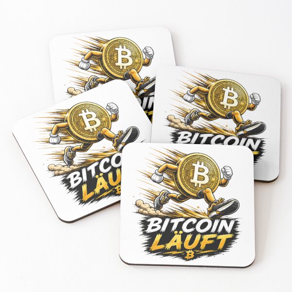Item preview, Bitcoin Running Coin Comic Mascot Design designed and sold by tawscolors.