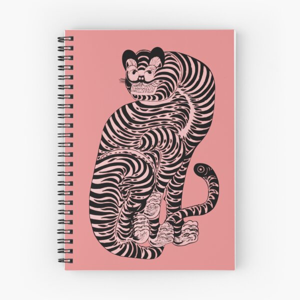 Item preview, Japanese Animal Art - Cat - Modern Ukiyo-e - Japandi, Pink designed and sold by Black Swallow.
